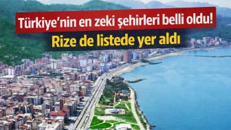 Türkiye'nin en zeki şehirleri belli oldu! Rize'de listede yer aldı