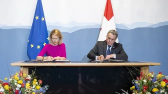 The EU and Switzerland sign a Joint Declaration on Strengthened Cooperation on Foreign and Security Policy and a Framework Participation Agreement