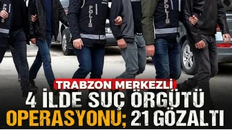 Trabzon merkezli 4 ilde suç örgütü operasyonu; 21 gözaltı