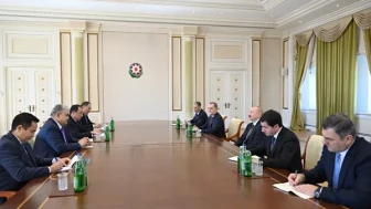 Kosherbayev, Azerbaycan Cumhurbaşkanı Aliyev ile bir araya geldi