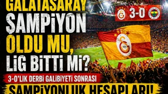 Galatasaray, Fenerbahçe'yi 3-0 yenerek şampiyonluk iddialarını güçlendirdi!