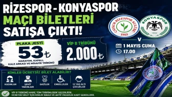 Çaykur Rizespor - Konyaspor Maçı Biletleri Satışa Çıktı: Fiyatlar 53 TL’den Başlıyor