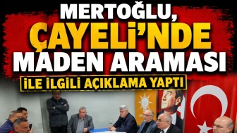 Mertoğlu, Çayeli’nde maden araması ile ilgili açıklama yaptı