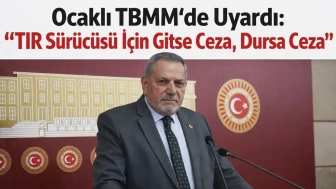 Ocaklı TBMM’de Uyardı: TIR Sürücüsü İçin Gitse Ceza, Dursa Ceza