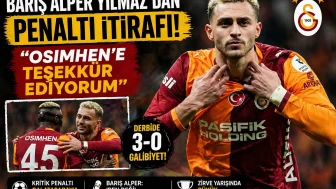 Galatasaray-Fenerbahçe derbisinde Barış Alper, Osimhen'e penaltı için teşekkür etti!