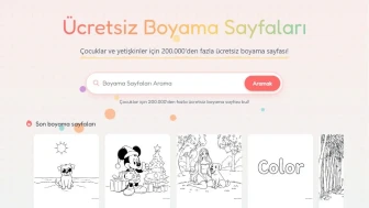 Doğum Günü Partisine Boyama Sayfası Masası Kurulumu