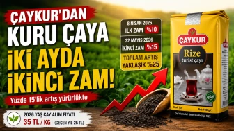 Çaykur’dan Kuru Çaya İki Ayda İkinci Zam: Fiyatlar Yüzde 15 Arttı