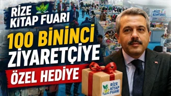 Rize Kitap Fuarı’nda 100 Bininci Ziyaretçiye Özel Hediye