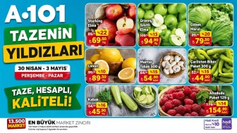 A101'den Taze Yıldızlar: 30 Nisan - 3 Mayıs Tarihleri Arası Fırsatlar Kataloğu Yayınlandı!