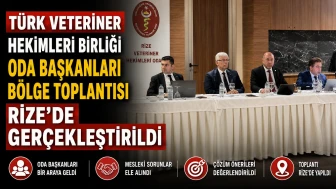 Türk Veteriner Hekimleri Birliği Oda Başkanları Bölge Toplantısı, Rize’de gerçekleştirildi