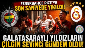 Fenerbahçe Rize'ye son saniyede yıkıldı! Galatasaraylı yıldızların çılgın sevinci gündem oldu!
