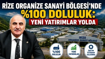 Rize Organize Sanayi Bölgesi’nde %100 Doluluk: Yeni Yatırımlar Yolda