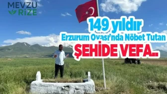 "149 Yıldır Erzurum Ovası'nda Bekleyen Şehide Saygı Duruşu"
