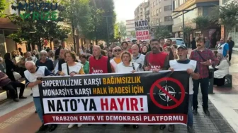 Trabzon'da NATO Protestosu: "Hak Mücadelesi Veren Çalışanlara Engel Olunuyor!"