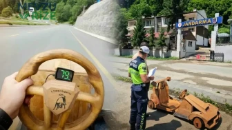 Rize Ayder Yaylası'nda sürpriz: Ahşap otomobil, saatte 79 km hıza çıkarak el konuldu!