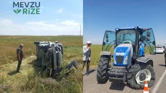 Muş'ta kamyonet ve traktör çarpıştı : 2 kişi yaralandı