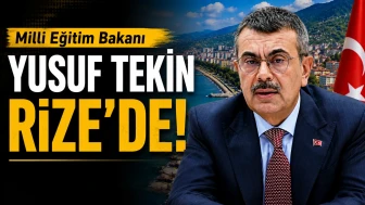 Bakan Yusuf Tekin Rize'de resmi ziyaretler için programına başladı