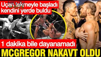 McGregor, 1 Dakikada Nakavt Oldu: Uçan Tekme ile Maçın Başlangıcında Yere Yığıldı!