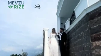 Dron ile Gelinine Sıcaklarda Serinletici Sürpriz!