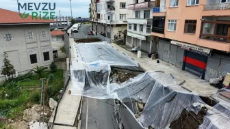 Rize'de Yolda Çökmeye Karşı Acil Önlemler Alındı!