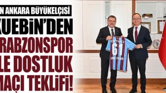 Çin’in Ankara Büyükelçisi Xuebin, Trabzonspor ile dostluk maçı düzenlenmesi önerisinde bulundu