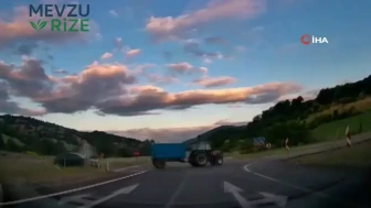 Amasya'da Özne Kaza: Araç Kamerasında Kıl Payı Kurtuluş Anı Görüntülendi!