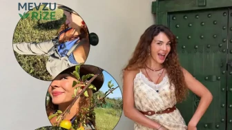 Ebru Şahin Bahçede Kovboy Tarzıyla Erik Topladı!