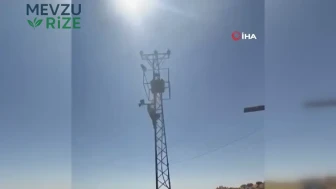 Şanlıurfa Siverek'te kaçak trafo protestosu: Elektrik direğine çıkıp eylem yaptı
