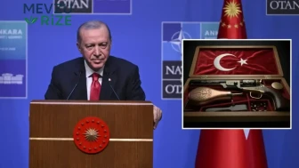 Cumhurbaşkanı Erdoğan, NATO Zirvesi'nde liderlere özel olarak 'tabanca' hediye etti!
