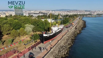 Samsun'da Bandırma Gemi Müzesi karadan yürütüldü