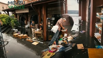 Üsküdar Sahaflar Çarşısı'nda Su Baskını Faciası: Yüzlerce Kitap Sular Altında Kaldı!