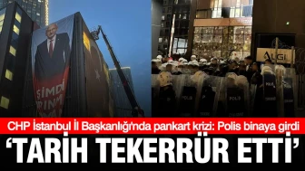 Polis Yeniden CHP İstanbul İl Binasında: Pankart Tartışması Büyüyor