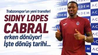 Trabzonspor'un Yeni Transferi Sidny Lopes Cabral, Beklenenden Daha Önce Takıma Katılacak! Dönüş Tarihi Belli Oldu...