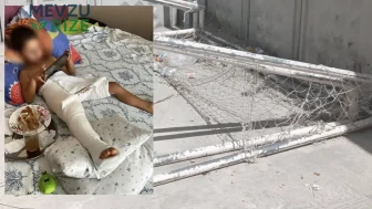 Arnavutköy'de 4 Yaşındaki Çocuğun Üzerine Kale Direği Düştü!