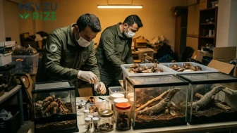Manisa'da Şaşırtan Kaçakçılık Olayı: Bir Evde 61 Egzotik Hayvan Ele Geçirildi, Tarantula ve Varanlar Kurtarıldı!