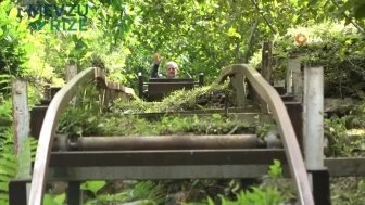 Trabzon'da Ulaşıma Yeni Bir Çözüm: Evi Yol Olmayan Adam Kendisi Raylı Sistem Kurdu!