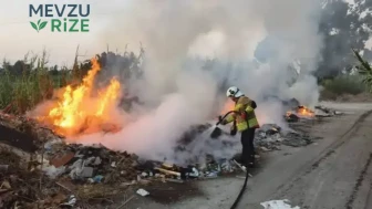 Hatay Arsuz'daki Çöplük Alanında Yangın Çıktı, Hızla Kontrol Altına Alındı