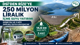 DSİ'den Rize'ye 250 Milyon Liralık İçme Suyu Yatırımı: Güneysu ve 11 Köy Sağlıklı Suya Kavuşacak