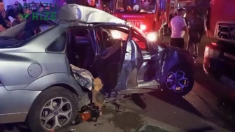 Samsun'daki trafik kazasında kamyon otomobile çarparak üç yaralı bıraktı!