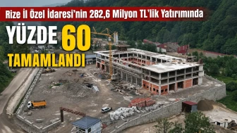 Rize İl Özel İdaresi’nin 282,6 Milyon TL’lik Yatırımında Yüzde 60 Tamamlandı
