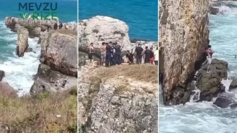 Yasağa Rağmen Denize Giren Şahıs, Kayalıklarda Mahsur Kaldı