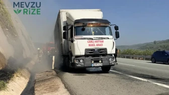 Gemlik'te Yangın Paniği: Hayvan Nakil Aracı Alevler İçinde Kaldı!