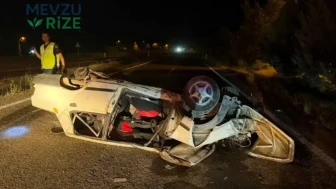 Karabük'te Otomobil Refüje Çarptı, Ters Dönerek Sürücü Yaralandı