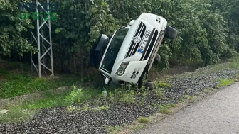 Ordu’da SUV araç şarampole devrildi: Sürücü yara almadan kurtuldu
