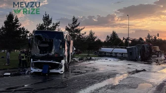 Kayseri'de Otobüs ile Yakıt Tankeri Çarpıştı: 35 Yaralı!