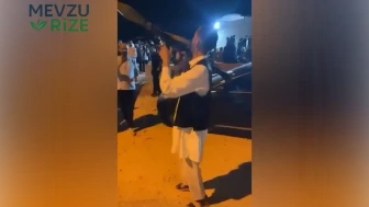 Libya'da düğünde roketatarlı kutlama kamerada