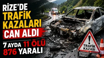 Rize'de 2023'ün ilk 7 ayında trafik kazalarında 11 ölü, 876 yaralı!