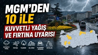 MGM’den 10 İle Kuvvetli Yağış ve Fırtına Uyarısı