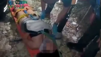Kayalıklara Düşen Genç Kız 3 Metre Yükseklikten Yaralanarak Hastaneye Kaldırıldı