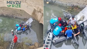 Aydın'da Otomobil Yoldan Çıktı, Suya Uçarak Kaza Yaptı